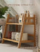 2-Tier Bamboo Spice Rack - Foldable Kitchen Counter & Cupboard Organiser