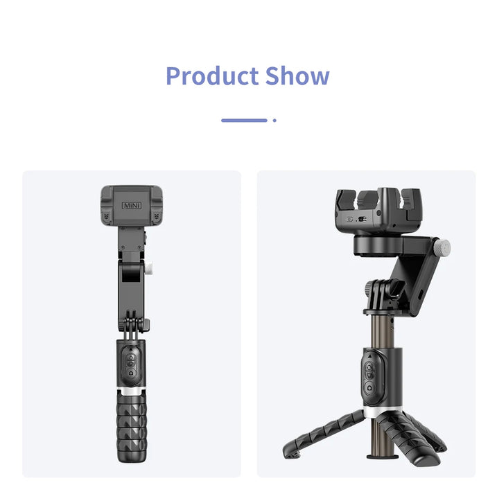 Q18 360° Follow-Tracking Gimbal — Selfie Stick Tripod with Fill Light for iPhone & Smartphones