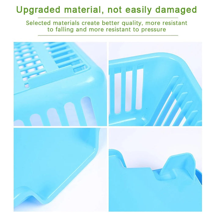 Single-Layer Kitchen Draining Rack with Drainer Board — Plates & Cutlery
