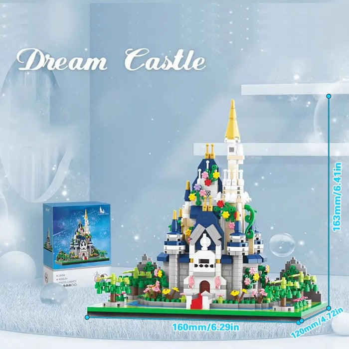 Castle Building Blocks Toy - DIY City Model Set, Fairy Tale Princess Castle Model Bricks, Creative Ornaments - Perfect Children's Christmas Gift Solution