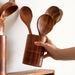 Natural Teak Wooden Kitchen Utensil Set — Modern, Eco-Friendly