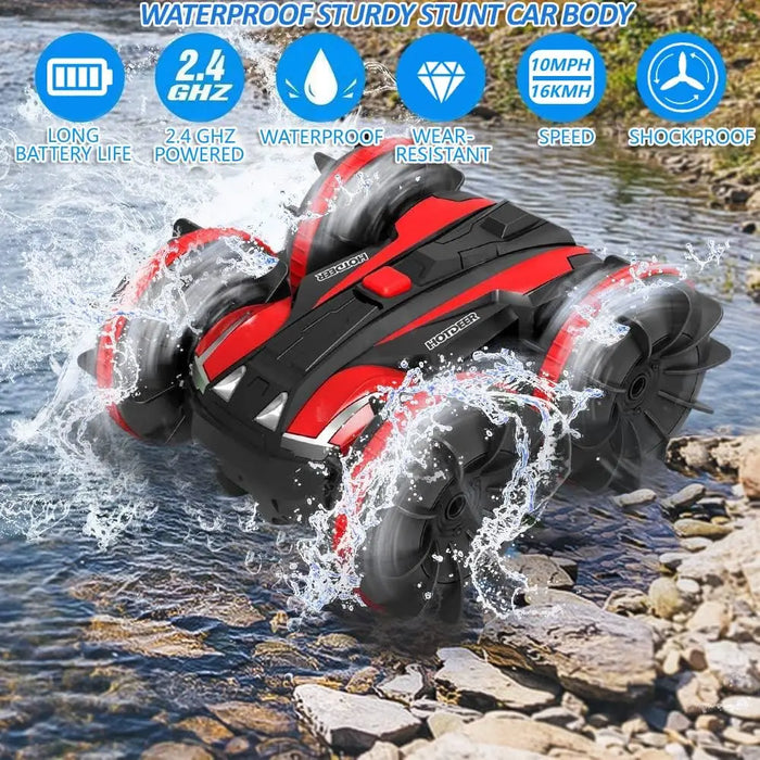 Stunt RC Car - 2.4G Remote Control Vehicle, Double Sided Tumbling, Climbing, Amphibious - Fun Electric Toy Perfect for Children's Christmas Gifts