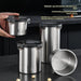 Stainless Steel Airtight Food Storage Jar — 500ml / 900ml / 1400ml, Sealed Canister with Locking Clamp