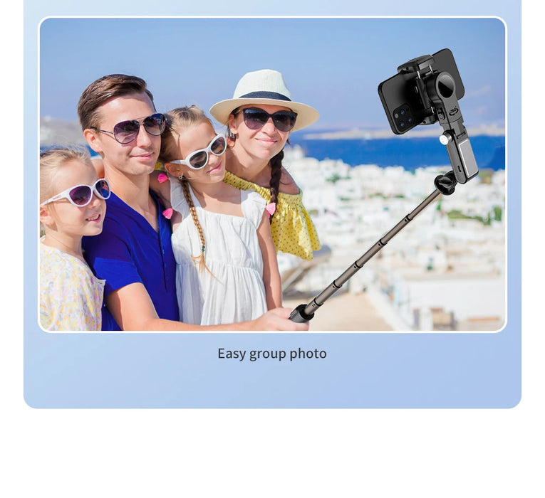 Q18 360° Follow-Tracking Gimbal — Selfie Stick Tripod with Fill Light for iPhone & Smartphones