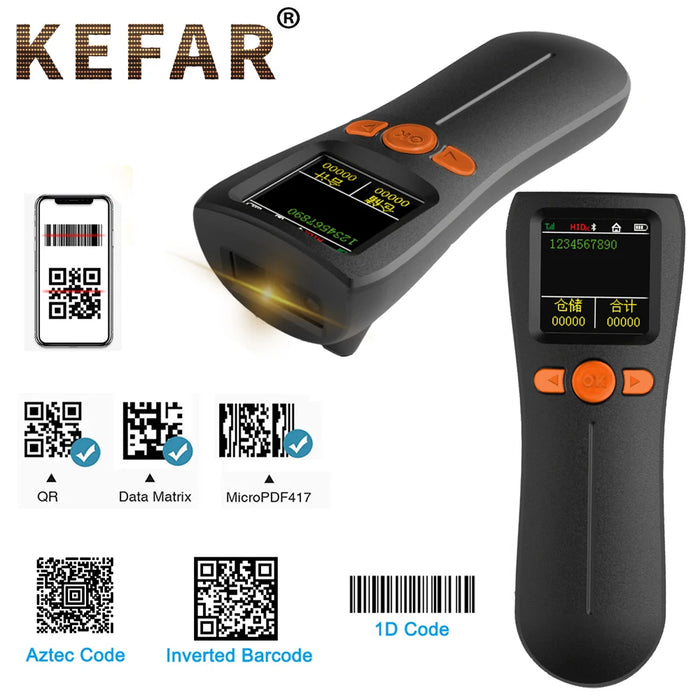 KR-A9 Mini Bluetooth 2D Barcode Scanner — Pocket QR & PDF417 Reader