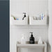 Wall-Mounted Adhesive Storage Rack – Single-Tier PP Organiser for Kitchen & Bathroom