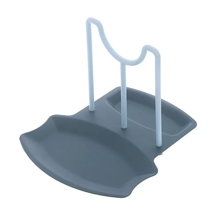 Countertop Pot Lid & Pan Organiser Rack – No-drill Kitchen Shelf with Utensil Holder