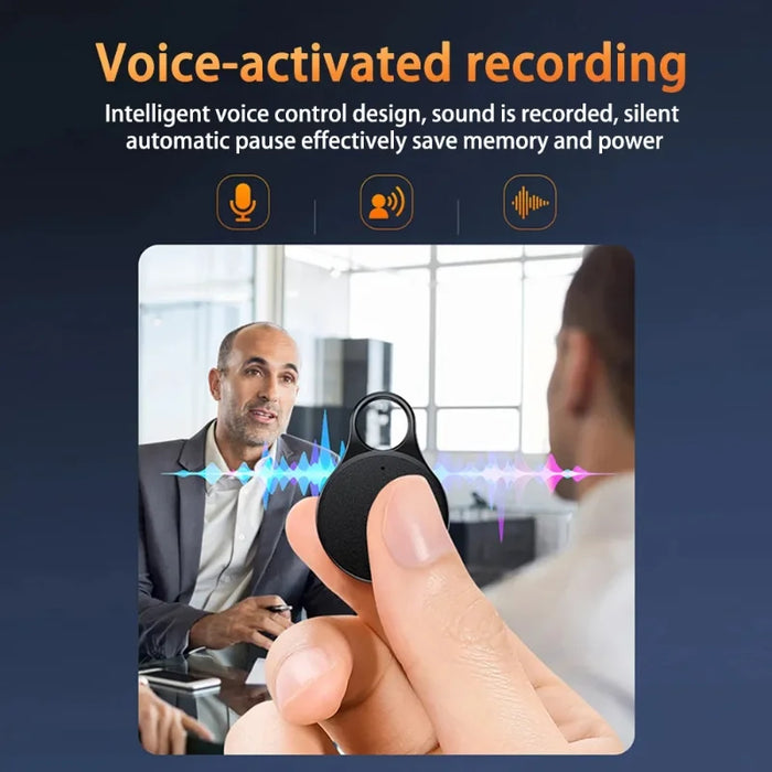 Mini Voice-Activated Digital Recorder — 8/16/32GB, 20h, Lanyard & Earphones