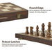 39.3cm (15.47in) Folding Wooden Chess Set with 2 Extra Queens — Portable Tournament Board