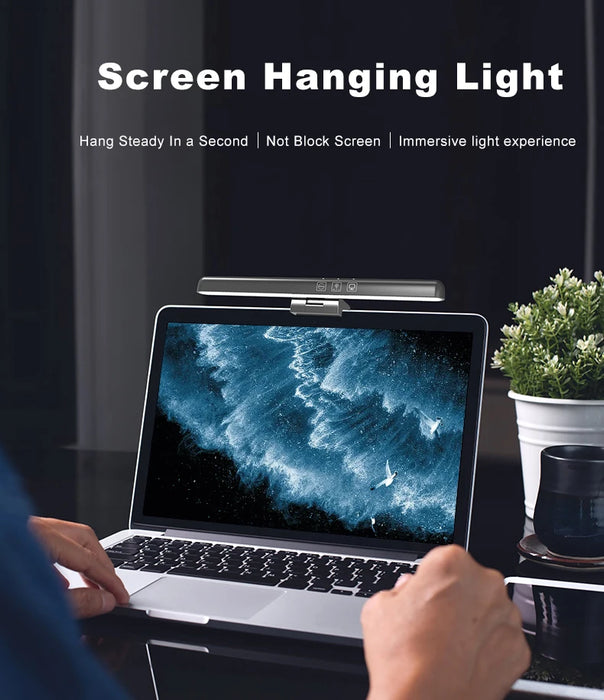 LED Monitor Light Bar — Dimmable 3‑Colour Reading Lamp