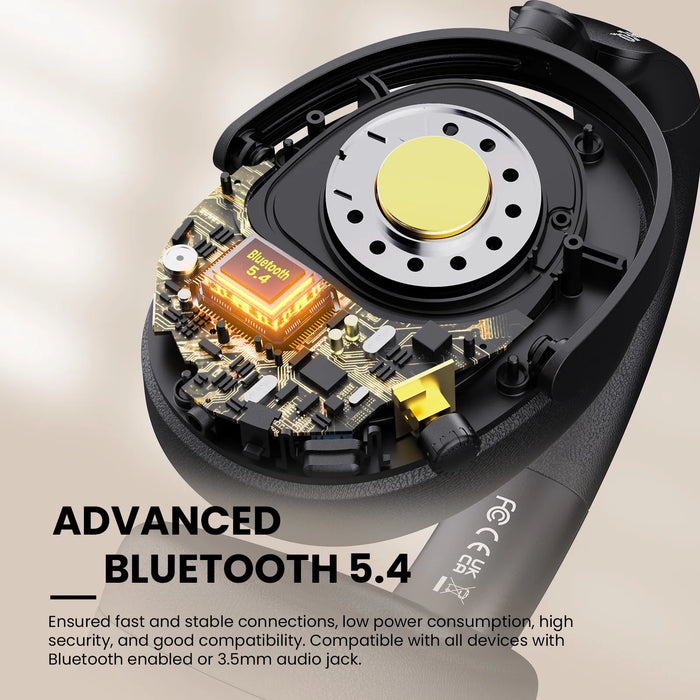Oneodio SuperEQ A200 - Wireless Bluetooth 5.4 Hybrid Active Noise Canceling Over-Ear Headset with Hi-Res Audio and 6-Mic AI ENC - Ideal for High-Quality Sound Enthusiasts Seeking Active Noise Cancellation
