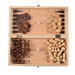 3-in-1 Wooden Board Game Set — Chess, Draughts & Backgammon, 29×29cm