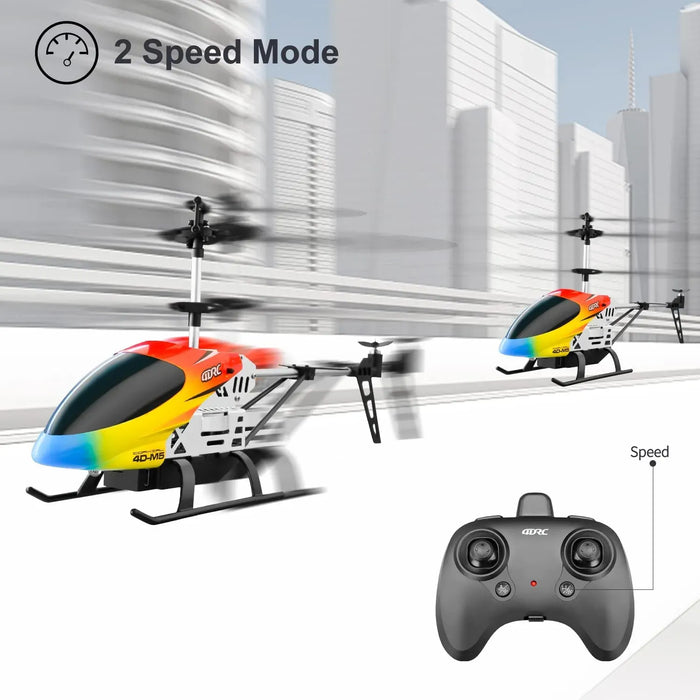 M5 - Remote Control Helicopter with Altitude Hold, 3.5 Channel, RC, Gyro and LED Light - Ideal Durable Drone Toy Gift for Aviation Enthusiasts