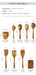 9-Piece Teak Wooden Kitchen Utensil Set with Holder