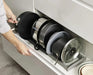 Expandable Pots & Pans Storage Rack for Cabinets — 6 Adjustable Shelves, Pot & Lid Holder