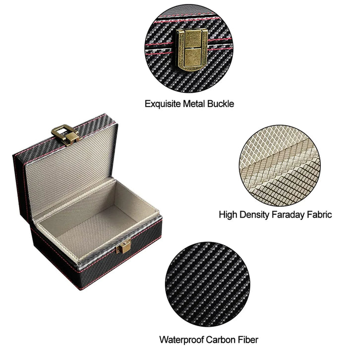 Faraday Box for Car Keys — Leather RFID Signal Blocker Case