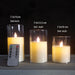 3-piece USB Rechargeable LED Pillar Candles with Remote & Timer