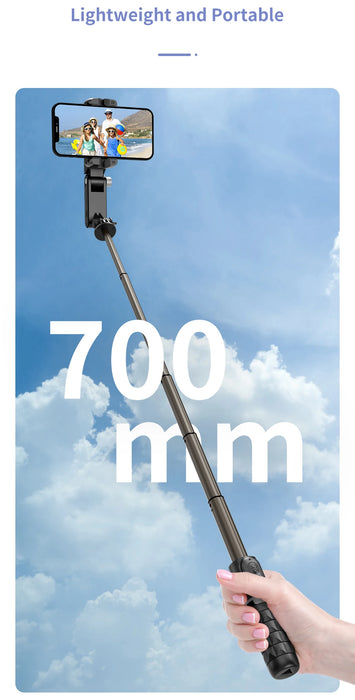 Q18 360° Follow-Tracking Gimbal — Selfie Stick Tripod with Fill Light for iPhone & Smartphones