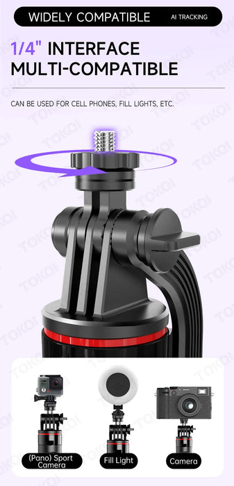 C22 AI Face-Tracking Handheld Gimbal Stabiliser — 3‑in‑1 Selfie Stick & Tripod for Smartphones