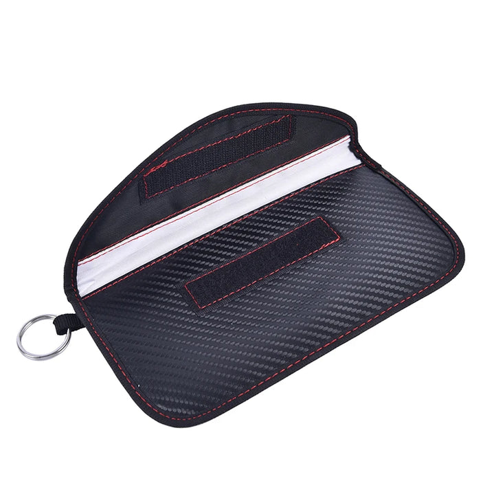 Faraday Key Signal Blocking Pouch – Signal Blocker for Car Keys & Phones, Carbon Fibre