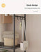 Clothing Storage Rack with Wheels, Hooks & Shelves — Freestanding Metal Organiser