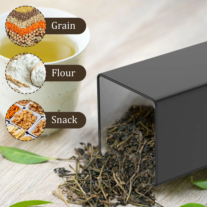 3‑Piece Coffee, Tea & Sugar Canister Set — Stainless Steel with Airtight Bamboo Lids