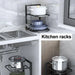 Under-Cabinet Pot & Pan Organiser Rack — Height Adjustable, Heavy-Duty Stainless Steel (3/4/5 Tier, Black)