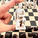 Large 43cm (16.93in) Imitation Terracotta Army Plastic Chess Set with Aged Leather-Effect Board