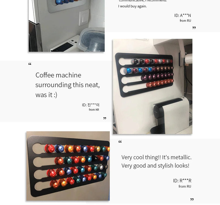 Rotating Coffee Capsule Tower – Aluminium Pod Holder for 24 or 40 Nespresso Original Capsules