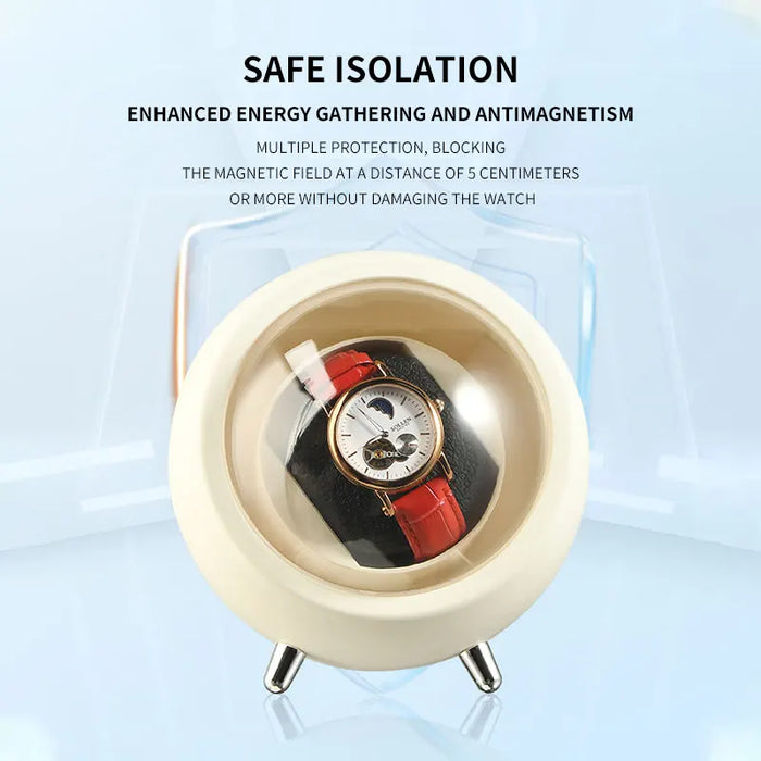 Single Watch Winder for Automatic Watches — USB or Battery, Mabuchi Mute Motor