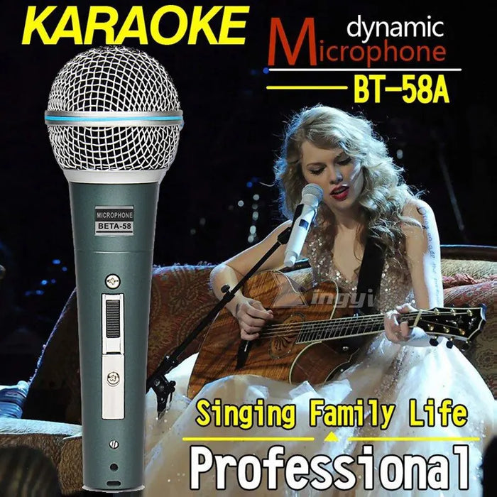 Dynamic Wired Professional Handheld Microphone, Perfect for Karaoke & Live Vocal Performances - Designed for High-Quality Sound and Durability
