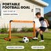 Kids Foldable Portable Football Goal with Ball & Pump — Outdoor Practice and Play