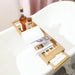 Expandable Wooden Bathtub Caddy Tray – Telescopic, Non‑slip Tablet & Soap Holder