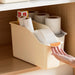 Multi‑Functional Stackable Storage Boxes — Curved Space‑Saving Plastic Organisers (1 or 3, Orange/White)
