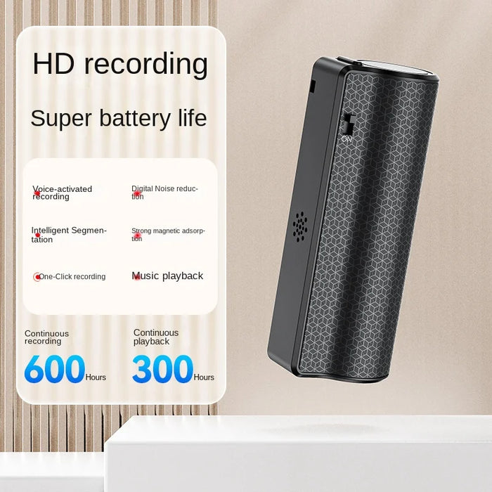 Voice‑Activated USB Voice Recorder with Magnetic Base — 4GB–128GB, Long Battery Life