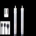 Rechargeable 10-inch Flameless LED Taper Candles — Warm White, 2 or 4 Pack (Beige or White)
