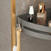 No‑Drill Adhesive Bathroom Shelf – 1 or 2‑Pack, Black Tripod Design