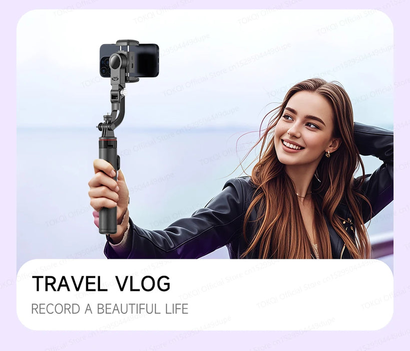 C22 AI Face-Tracking Handheld Gimbal Stabiliser — 3‑in‑1 Selfie Stick & Tripod for Smartphones
