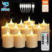 Rechargeable Waterproof LED Tea Lights with Remote Timer — Flameless Home & Wedding Candles