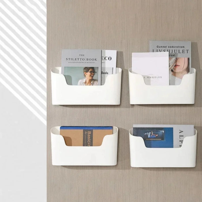 Wall-Mounted Adhesive Storage Rack – Single-Tier PP Organiser for Kitchen & Bathroom