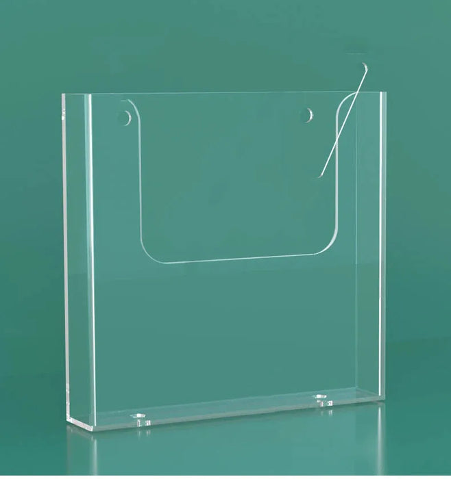Clear Acrylic Wall-Mount Brochure Holder — Fits A4 & A5