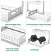 Under‑sink 2‑Tier Pull‑Out Storage Organiser – 36×27×28cm, Black or White