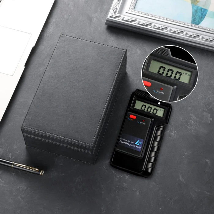 PU Leather Faraday Box for Car Keys – RFID Signal‑Blocking Key Fob Protector