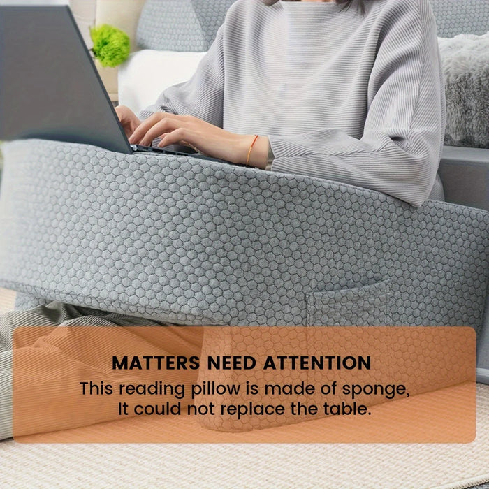 Reading Pillow for Gaming — Extra Large Memory Foam Armrest Bed Rest Pillow, 22.4×24×11.8in (1 pc)