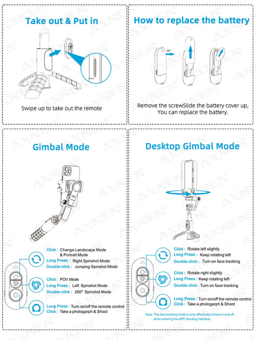 Q18 360° Follow-Tracking Gimbal — Selfie Stick Tripod with Fill Light for iPhone & Smartphones