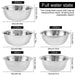 5-Piece Stainless Steel Nesting Mixing Bowl Set — 5 Sizes for Cooking, Baking & Storage