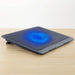 Adjustable Metal Mesh Laptop Cooling Pad with USB and LED Light — Black