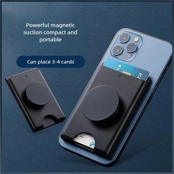 MagSafe Wallet for iPhone 12/13/14/15 Pro Max — Magnetic Card Holder with Expanding Stand