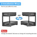 Adjustable 2-Tier Under-Sink Organiser — Metal Pull-Out Storage for Kitchen & Bathroom