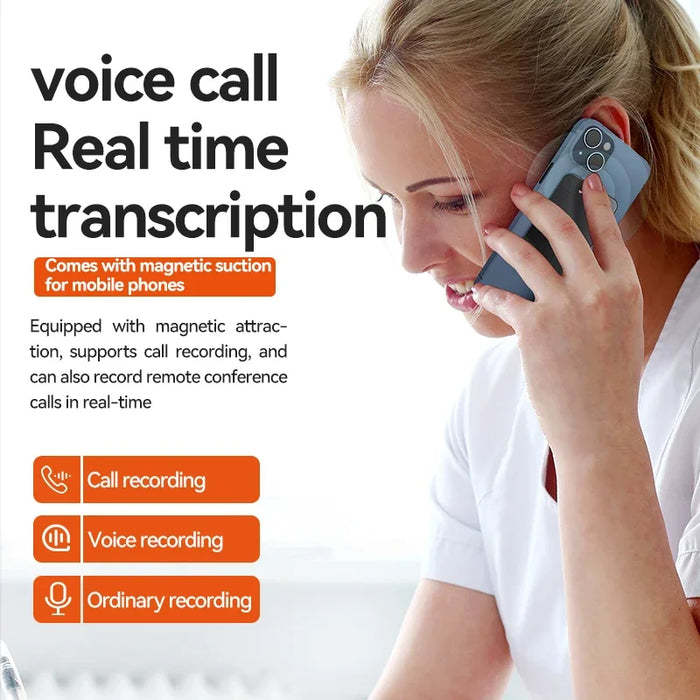AI Voice Recorder with ChatGPT‑4 — 8–128GB, Call Recording, Transcription & Summaries